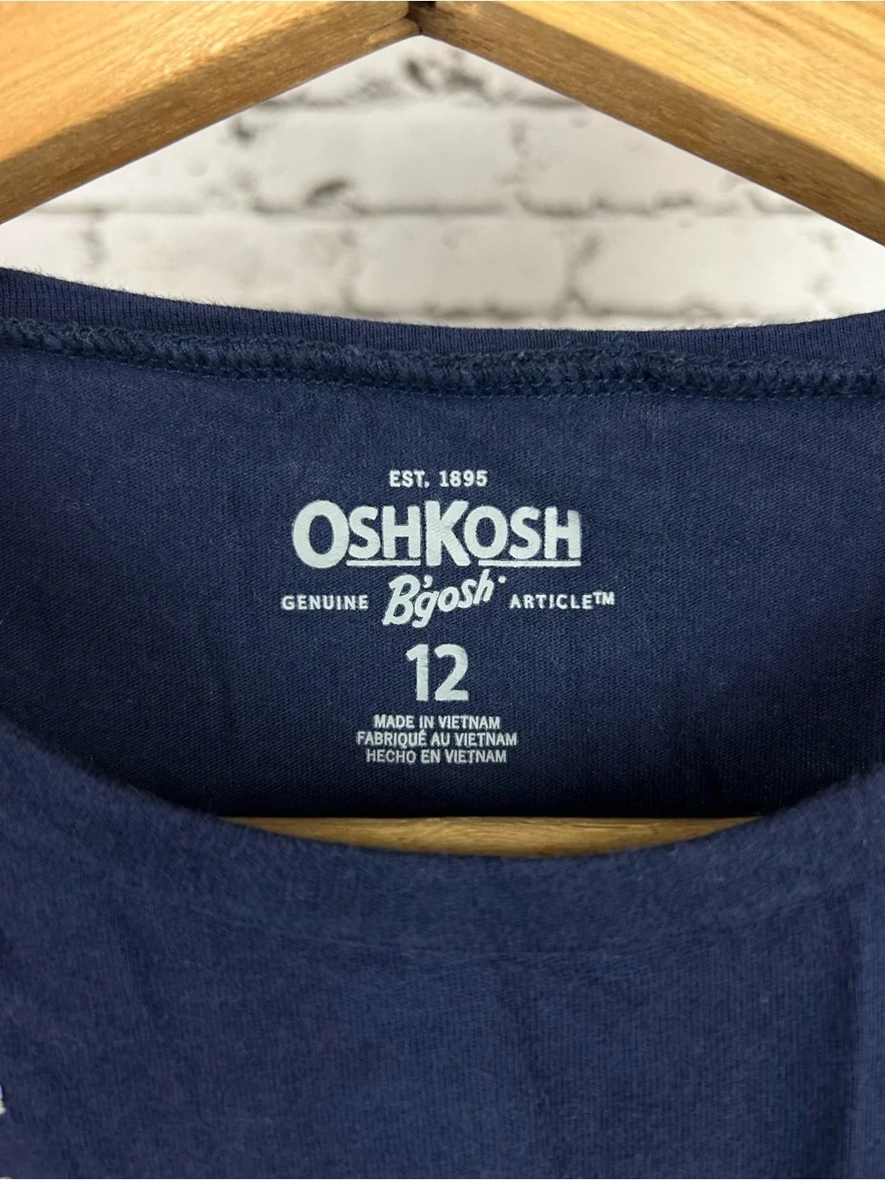 OshKosh B'gosh | Kids Navy Top with Pink & Purple Floral Patterns size 12